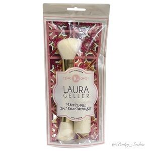 NWT Laura Geller 2pc Face Brush Set